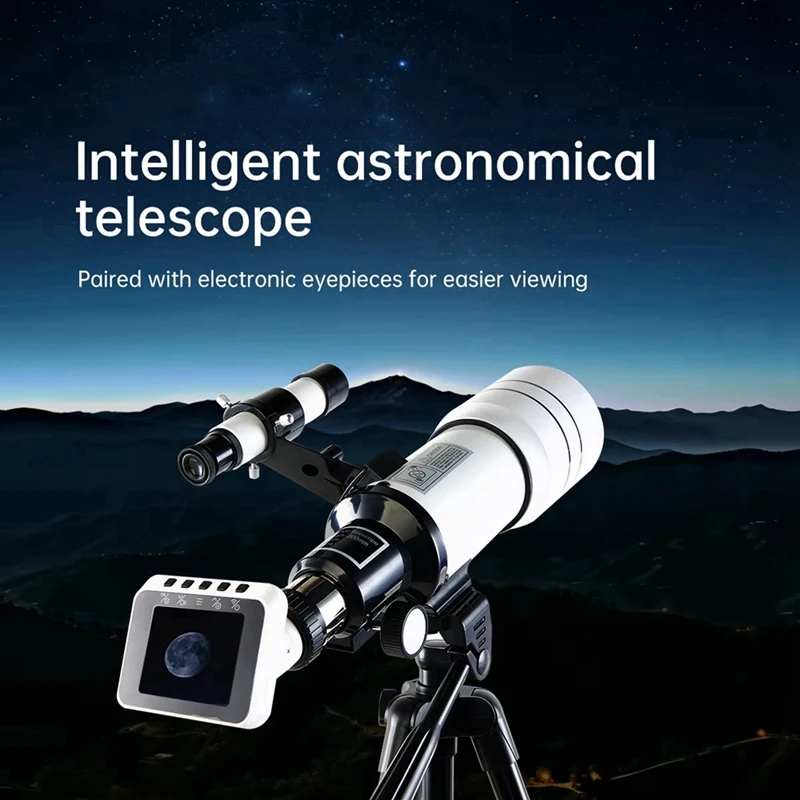 Telescopio astronómico profesional Monocular 70300, ocular electrónico de 70MM de gran apertura para observación de estrellas y aves