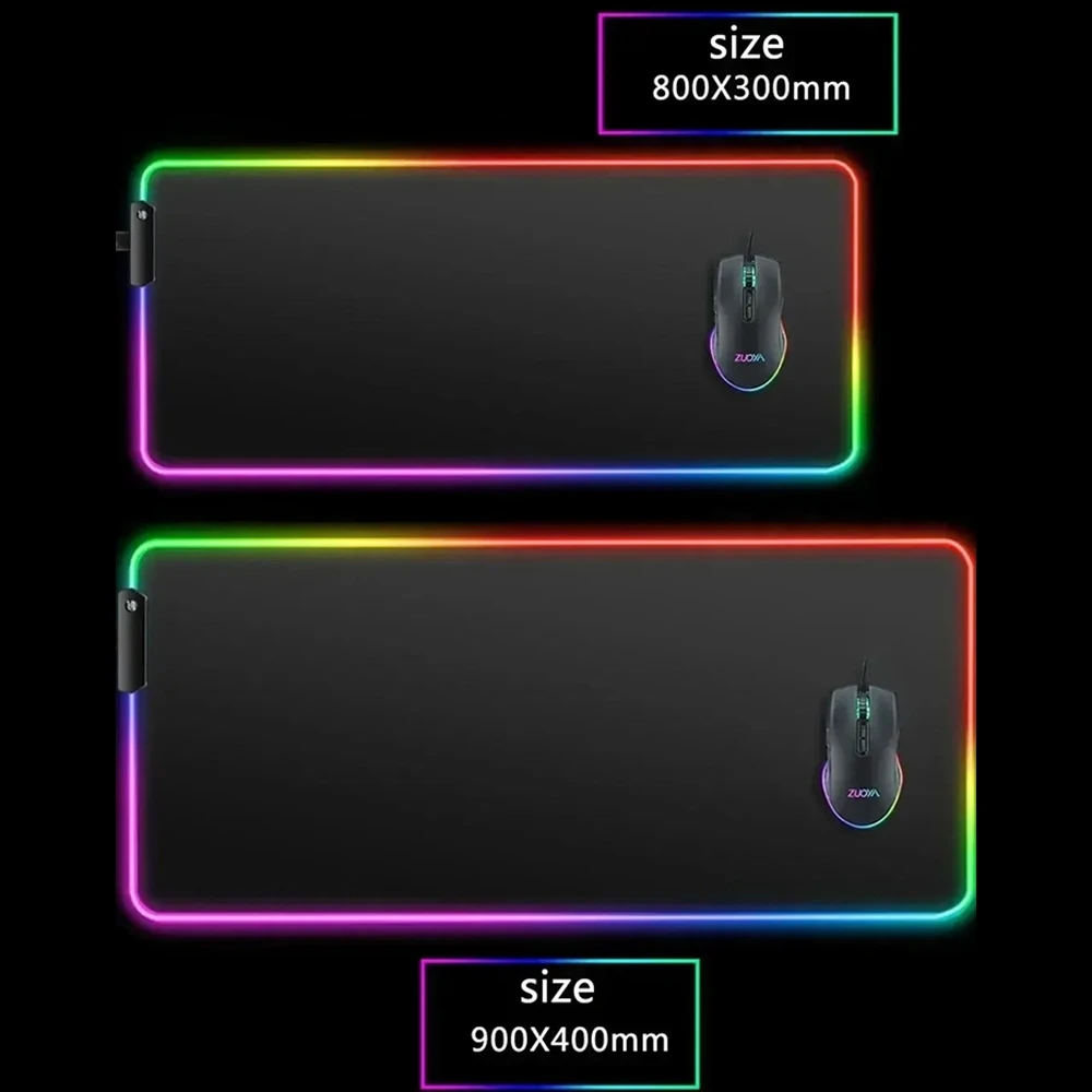 G-Gurren L-Lagann Mouse Pad Gamer Luminescence Led Mouse Pad Gaming Table Rgb Deskmat Keyboard Pc Mousepad