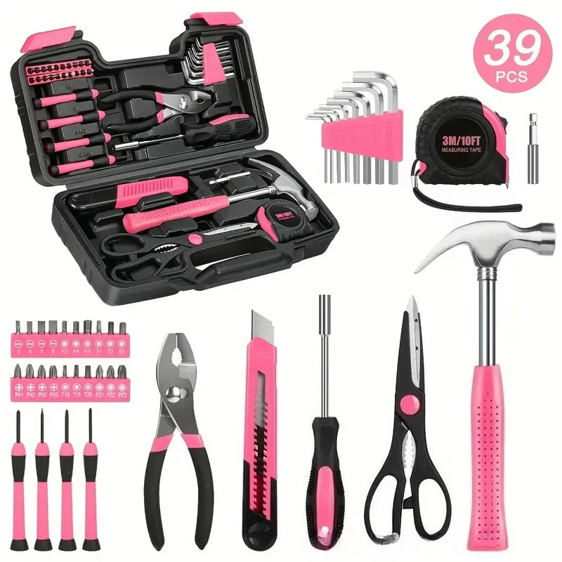 

39PCS New Multifunctional Household Manual Combination Tool Set Convenient Carbon Steel Set Toolbox