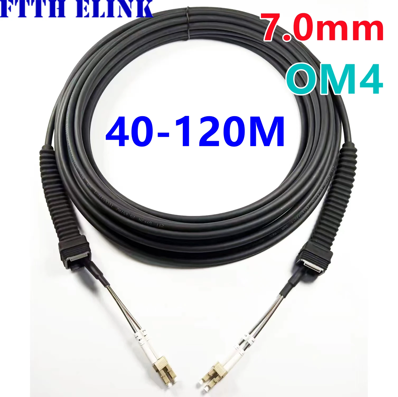 

40m50m60m70m80m100m120m PDLC 2C OM4 Outdoor CPRI Fiber optic Patch cord NSN LC SC FC ST 7.0mm 2 cores FTTH FTTA jumper 2 fibers