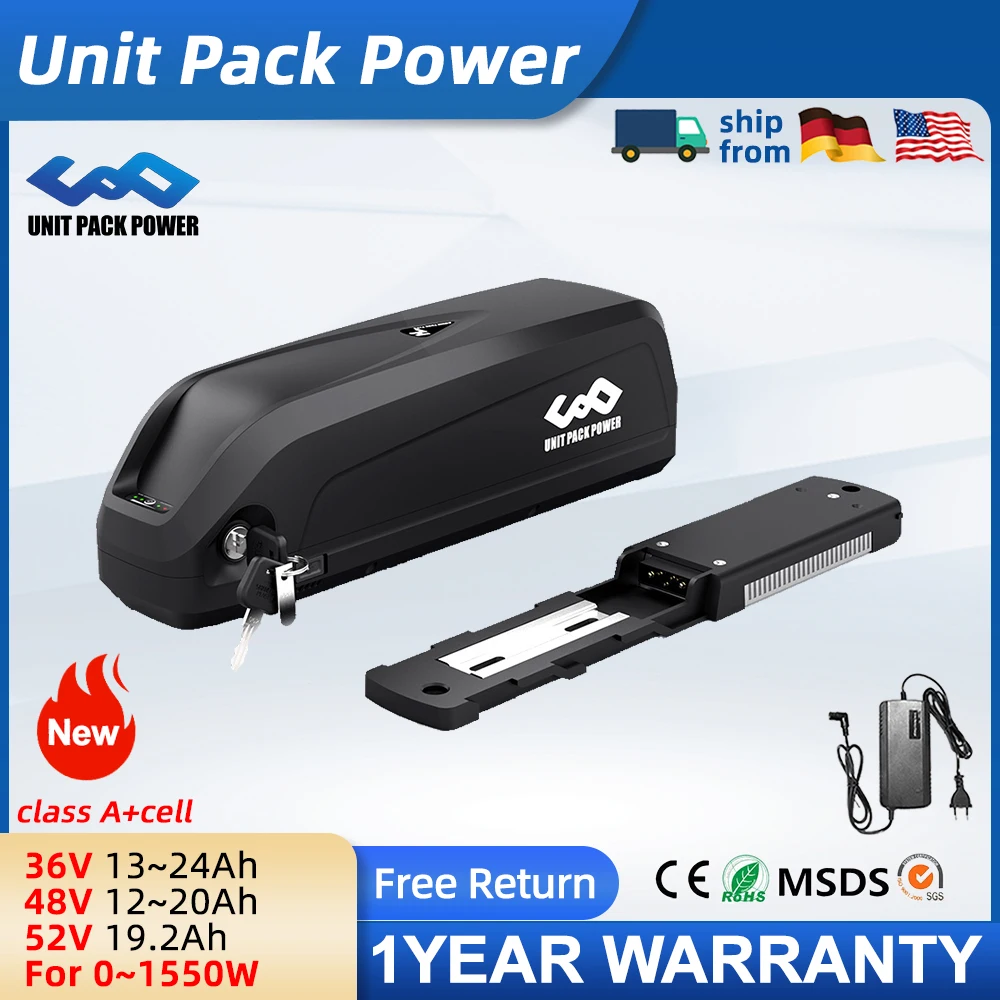 

48V 20Ah EBike Battery Hailong Battery 52V 19.2AH 36V 24AH Electric Bicycle Battery Pack18650 for 250W 500W 750W 1100W 1500W
