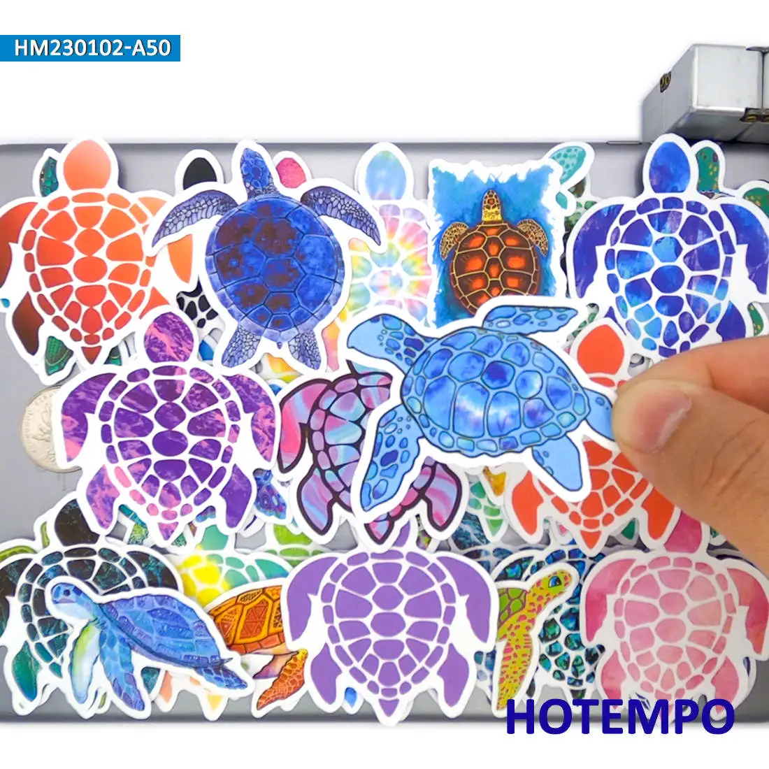 20/30/50PCS Colorful Sea Turtles Stickers Funny Pattern Cute Animals Decals for Car Bike Motorcycle Laptop Phone Luggage Sticker