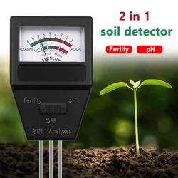 2 in 1 Soil PH Fertility Meter With 3 Probes Soil PH Tester Plant Fertile Measure Device Acidity Meter For Garden