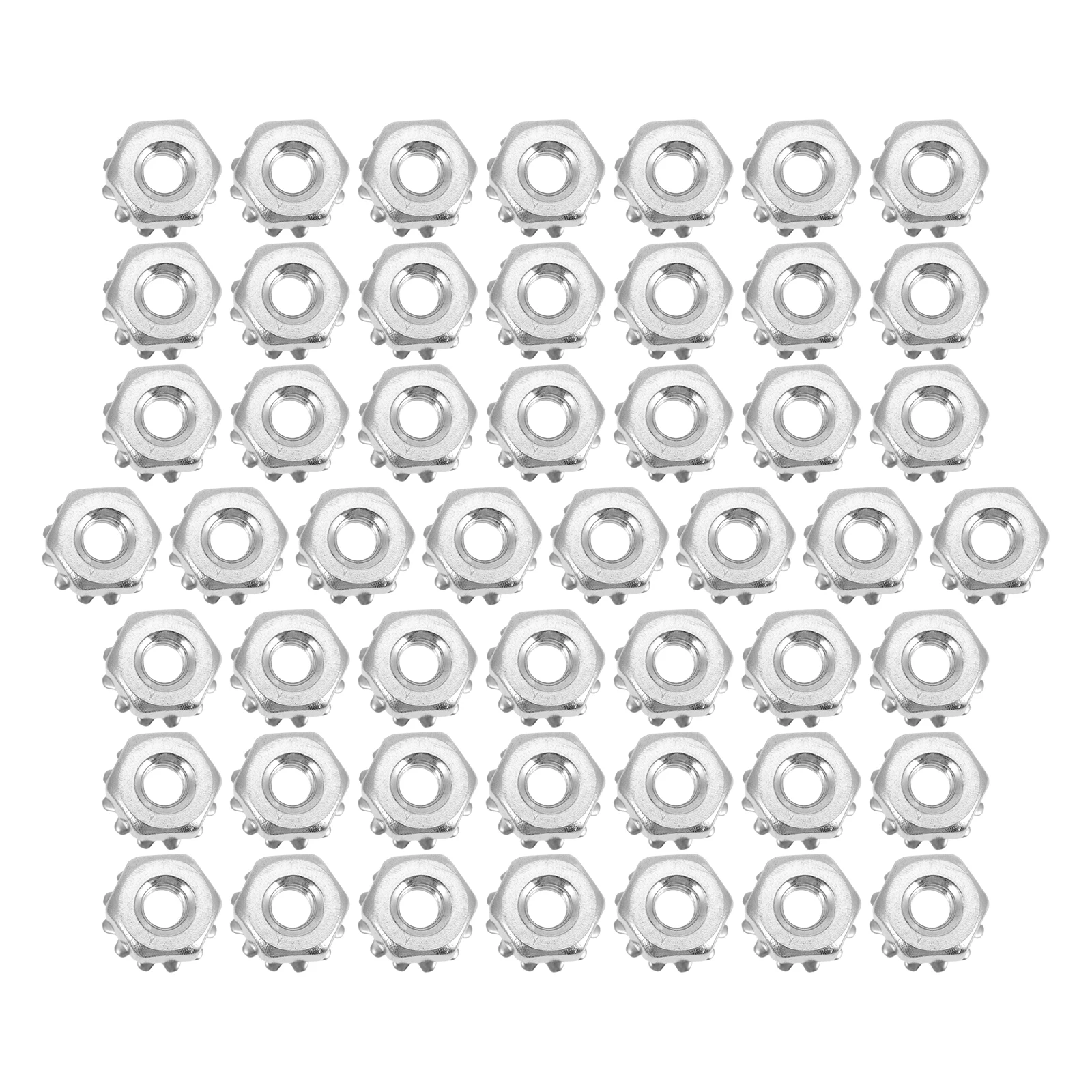 

50 Pcs Stainless Steel Nuts Nut Tooth Nut Hardware External Thread Bolt Corrosion Resistant