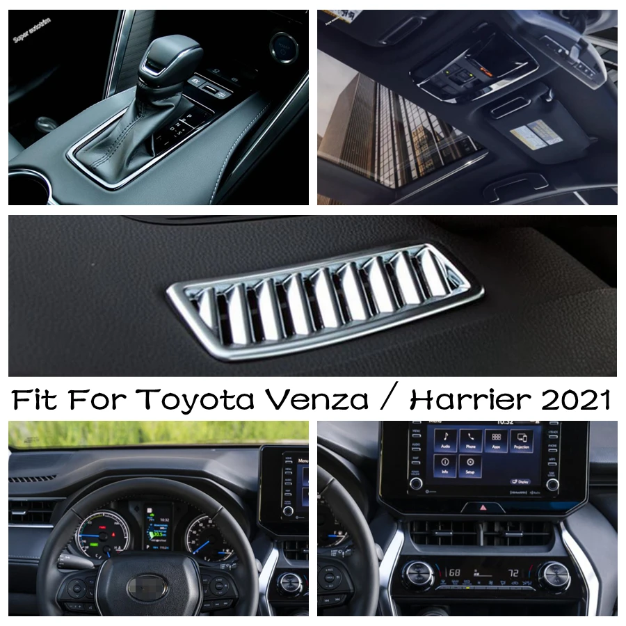 

Dashboard Frame / Gear Shift Panel / Middle Air AC Outlet Vent Cover Trim Accessories For Toyota Venza / Harrier 2021 - 2024