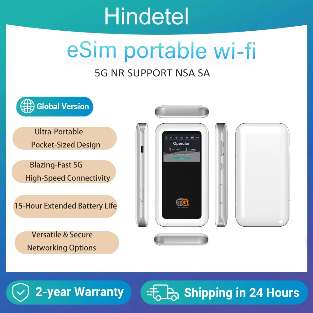 

Портативный 5G eSim Wi-Fi6 High Speed NSA SA режим 4500 мАч аккумулятор мобильный 5g карманный Wi-Fi маршрутизатор