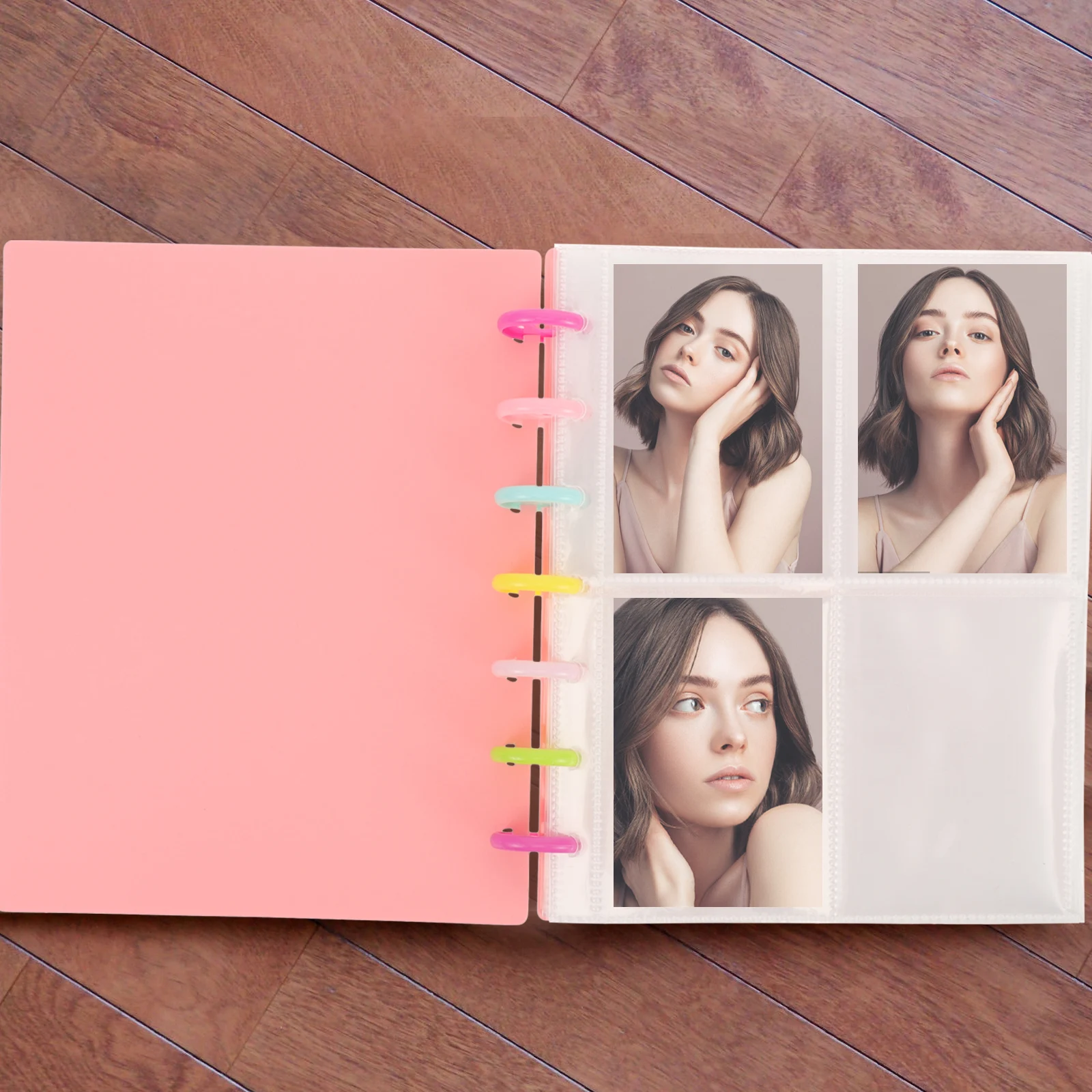 

Key Chain Instant Photo Album Travel Mini Plastic Picture Book Photocards Holder