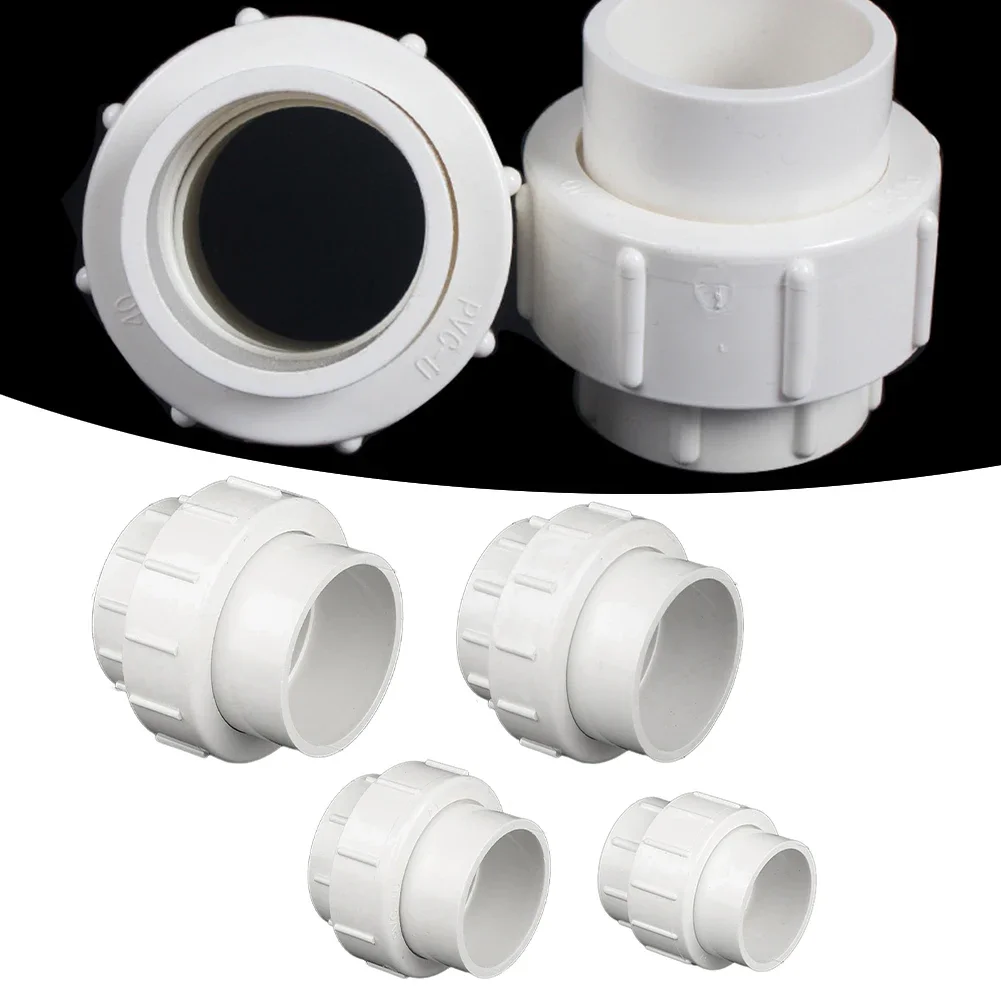 Water Pipe Connectors PVC Union Water Supply Pipe Joint Pipe Accessories 63/75/90/110mm Home Improvement Plumbing Fixtures