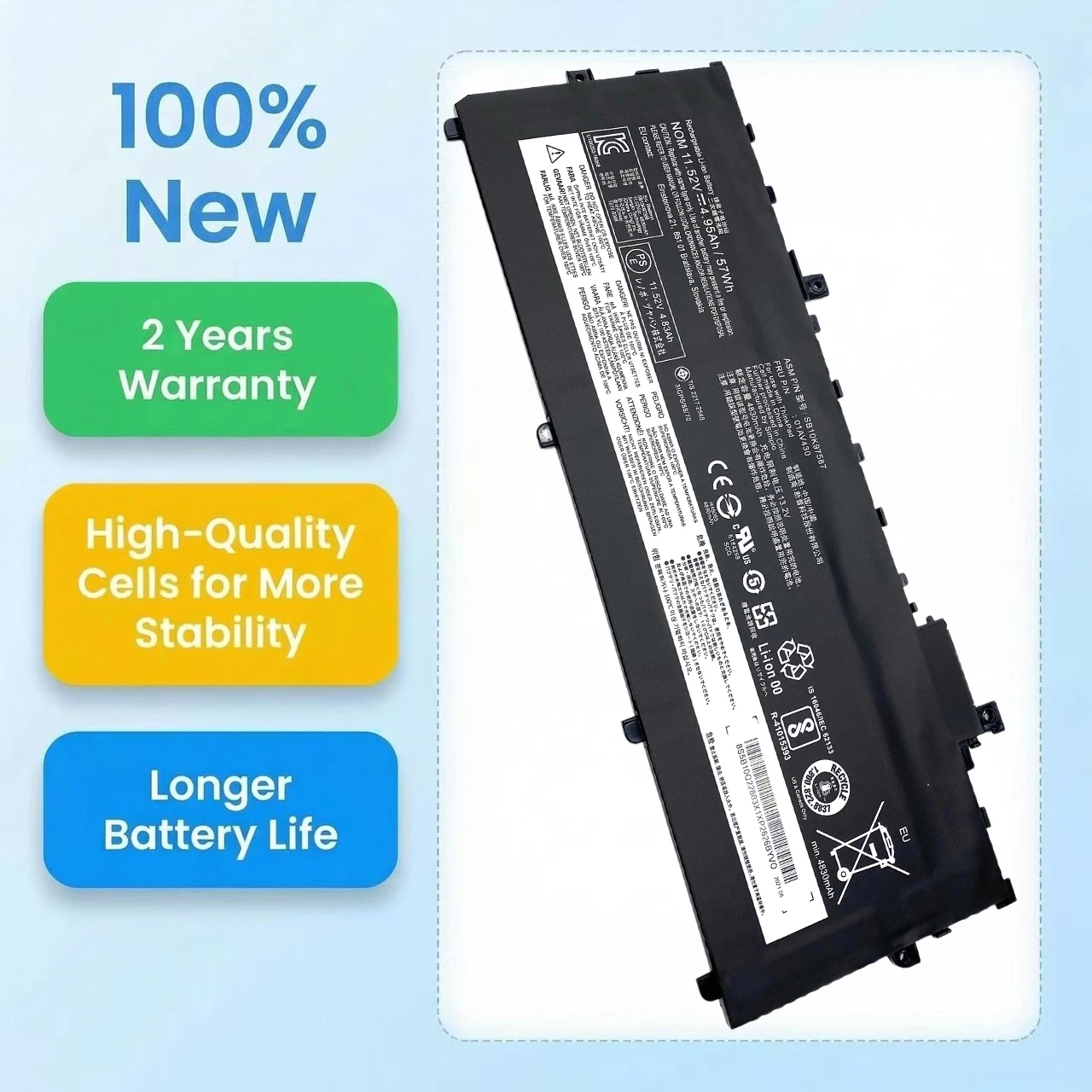 01AV494 01AV430 01AV431 Laptop Battery For Lenovo ThinkPad X1 Carbon 5th Gen 2017 6th Gen 2018 SB10K97586 SB10K97587 SB10K97588