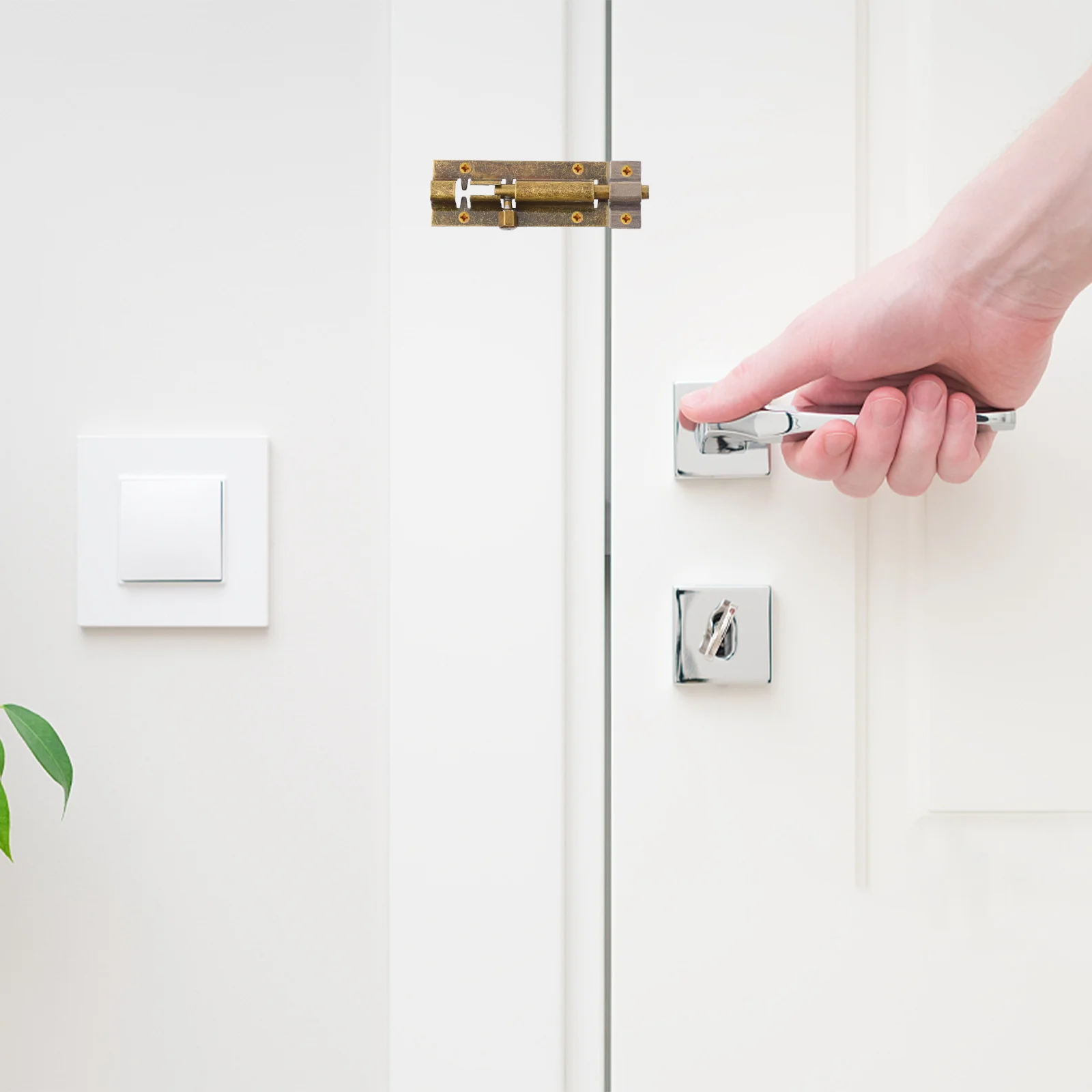 

2Pcs Stainless Steel Door Latch Sliding Bolt Lock Heavy Duty Security Slide Latch Anti-Theft Lock for Doors Windows