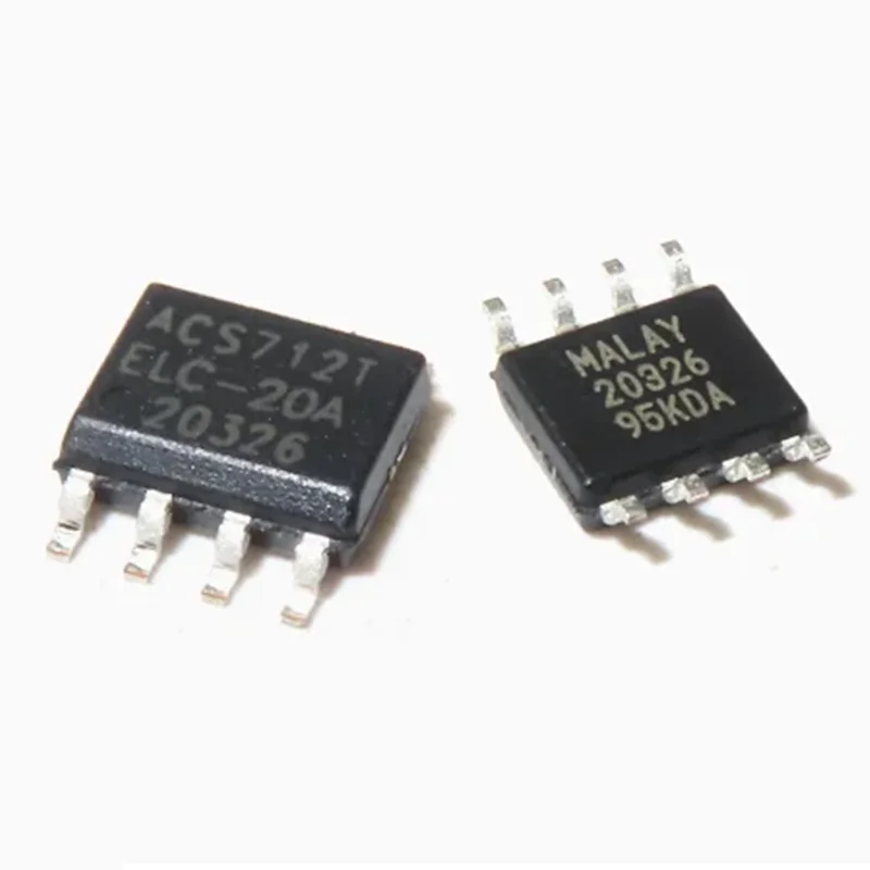 Chip de Sensor de corriente lineal ACS712ELCTR-20A-T, IC SMD SOP-8