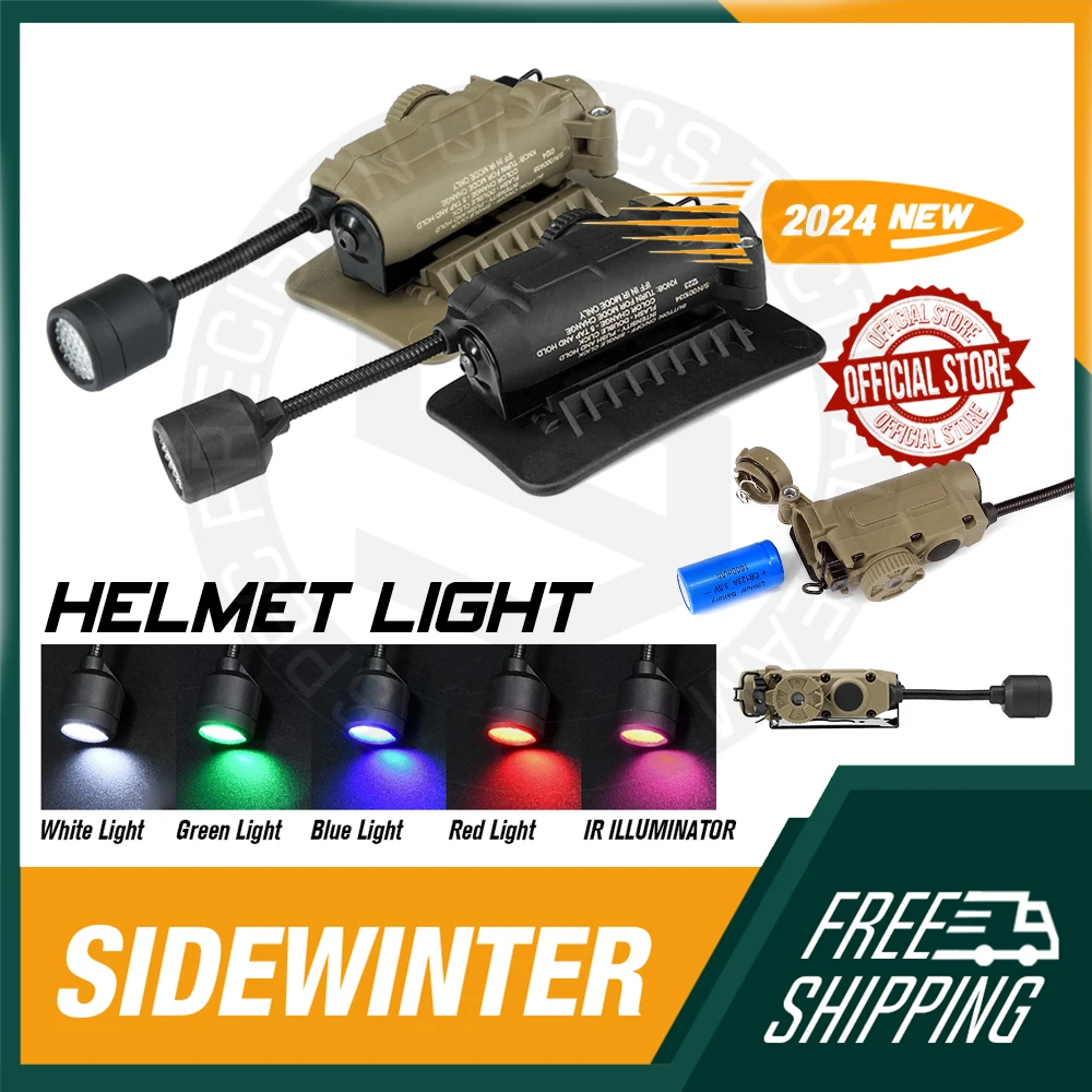 New Sidewinder Tactical Helmet Strobe Light Head Lamp IR Light LED Strobe IFF Outdoor Hunting Auxiliary Light