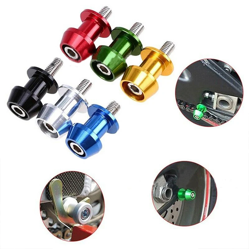 

6/8/10mm Aluminum Alloy Motorcycle Screw Holder Swingarm Spools Slider Stand Screw Swingarm Motorcycle Equipments Accessories