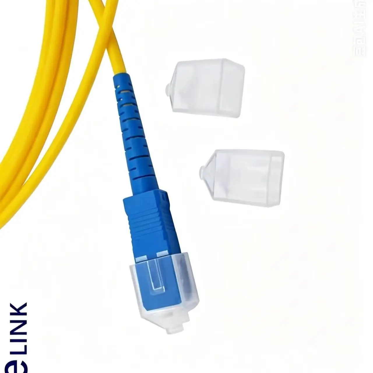 SC dust cap for fiber optic connector 100pcs SC dust cover transparent white protective cover for ftth coupler free shipping fre
