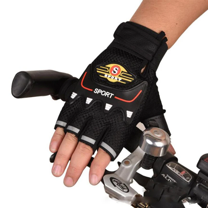 Cycling Gloves for Men Summer Spring Breathable Mesh Workout Half Finger Motorcycle Non-slip Sports Hiking Fishing Gym Gloves