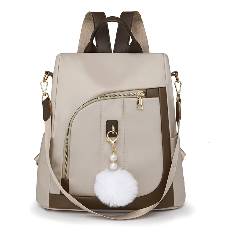 Mochilas con asa de hilo de coser, compartimento Interior de gran capacidad, gran oferta, bolsas para mujer, mochilas de nailon con cremallera blanda, 2024