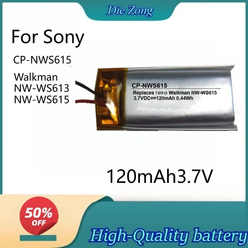 High-Quality  120mAh3.7V CP-NWS615 Lithium Battery for Sony Walkman NW-WS613 NW-WS615 Battery Fast Shipping Shop with confidence