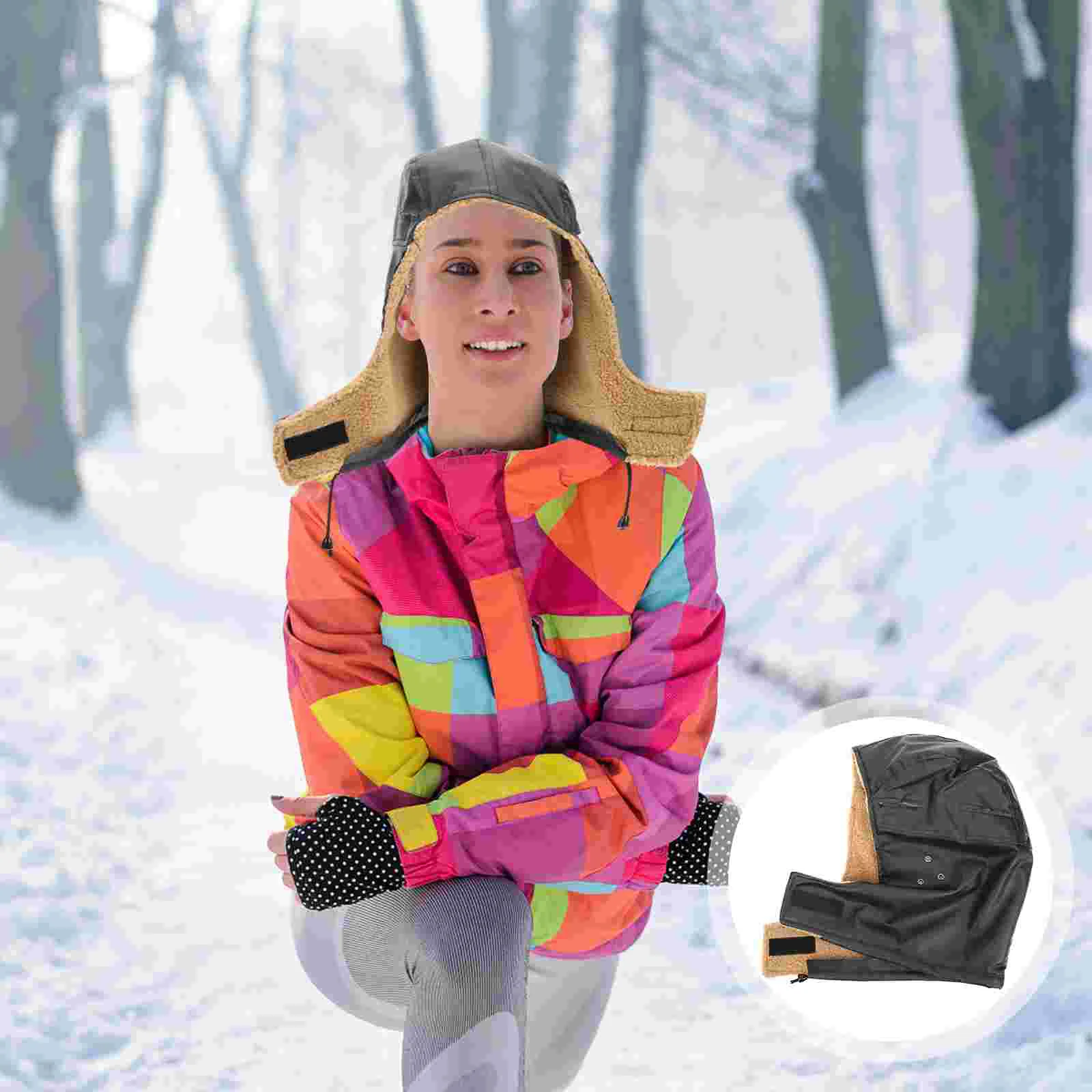 Forro de casco para revestimientos para clima frío, accesorios para capucha de soldadura contra el sudor, protector para el cuello, gorro antigolpes, forro polar de lana