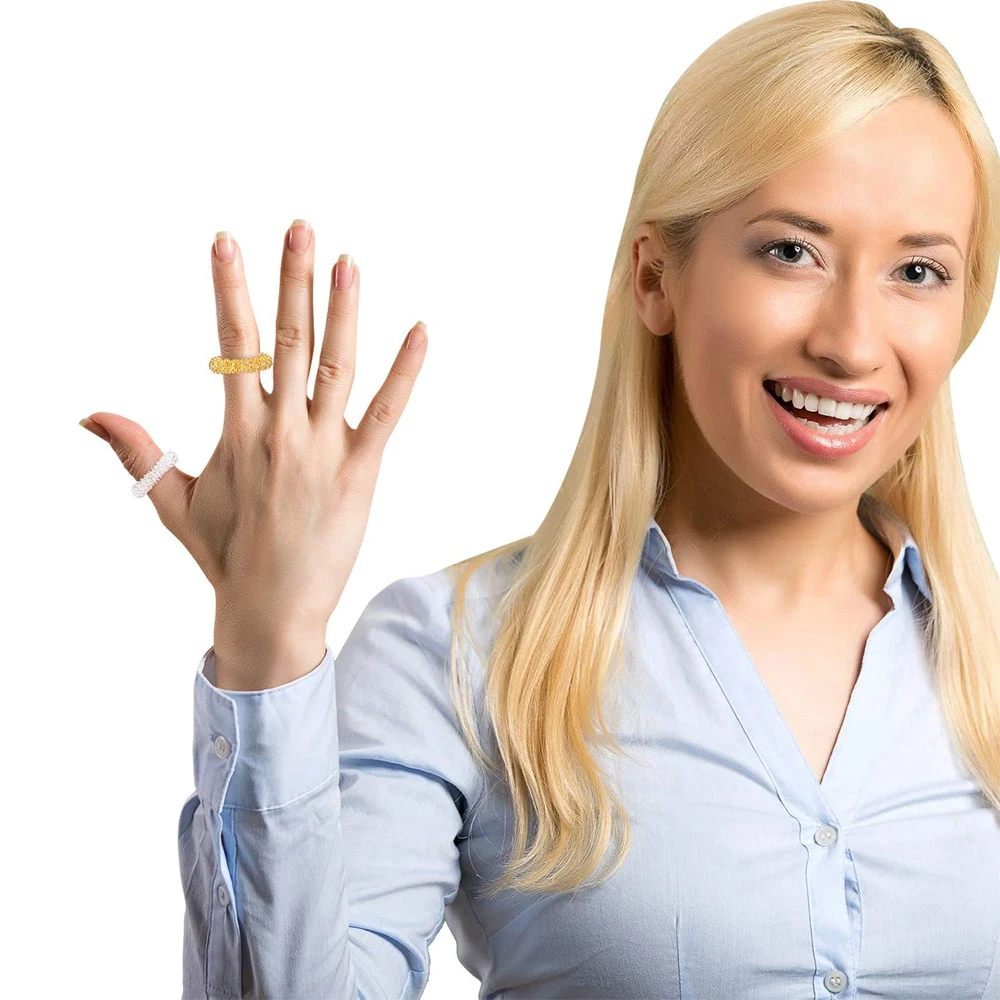 30PCS Edelstahl Finger Massage Ring Akupunktur Ring Hand Finger Massage Garten Hausarbeit Handgemachte Musical Instruments