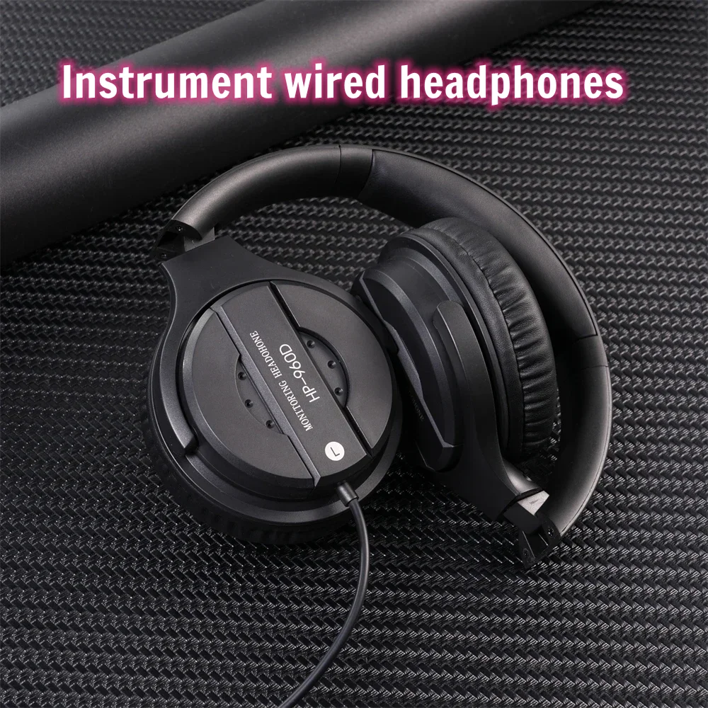

New HIFI Instrument Monitoring Earphones Head Mounted Wired Earphones Electronic Guitar Piano Music Earphones