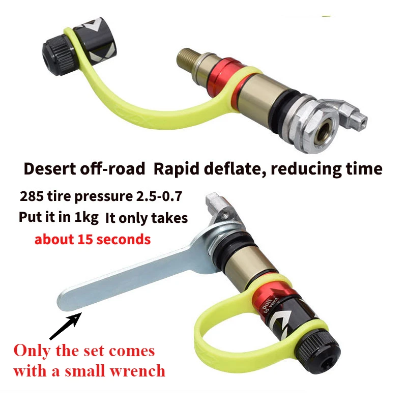 1 or 4pcs Tire Quick Release Valve For Desert Off-road Sand Accessories Tire Deflation Valves Pressure Relief Universal Car Part
