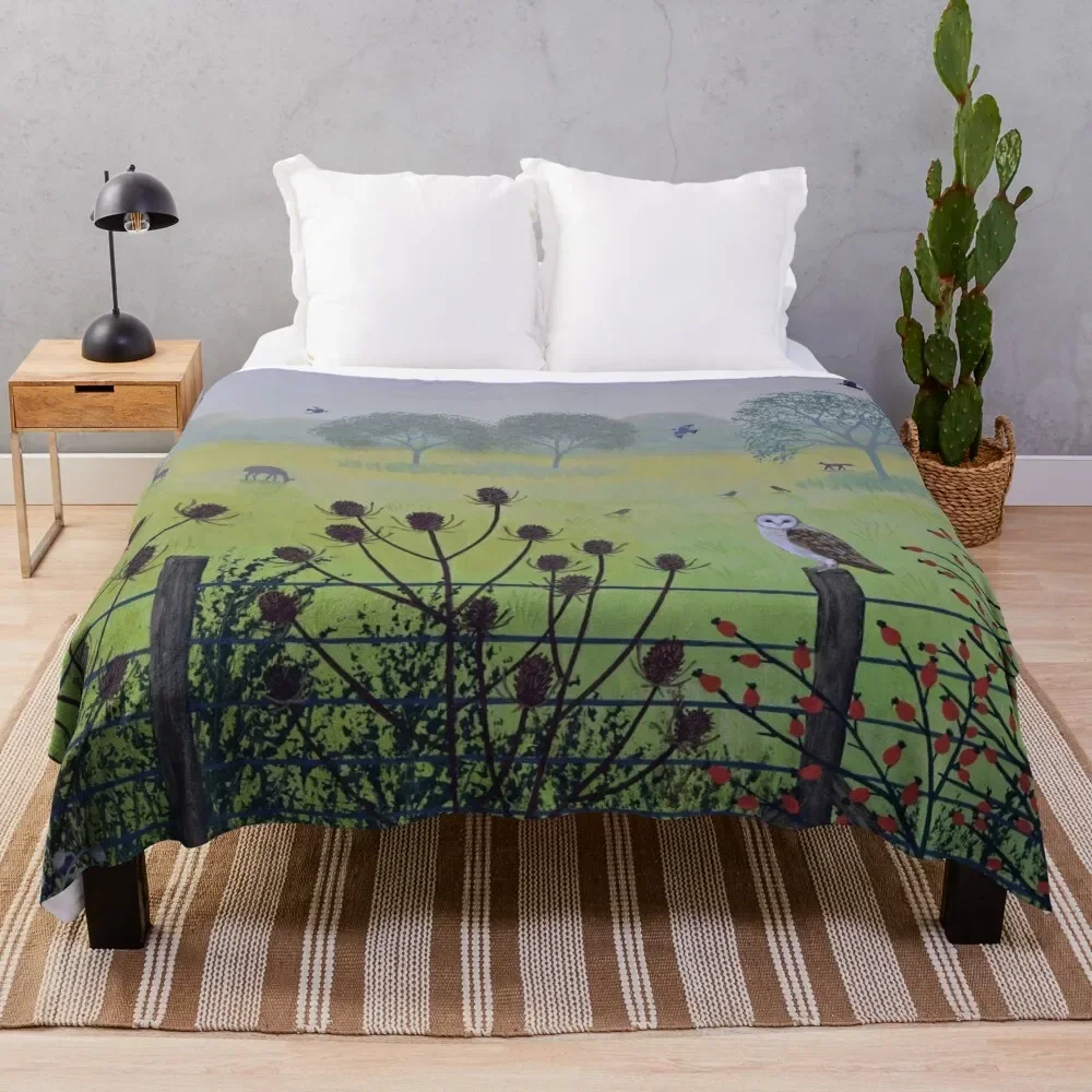 

On the Fence Throw Blanket Weighted Soft Plush Plaid for winter cosplay anime Blankets