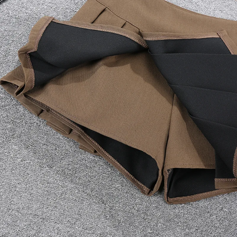 Minifalda plisada con abertura lateral, minifalda plisada de acordeón de tiro bajo, falda Y2K, traje de mujer para niña electrónica, traje KPOP para primavera y verano