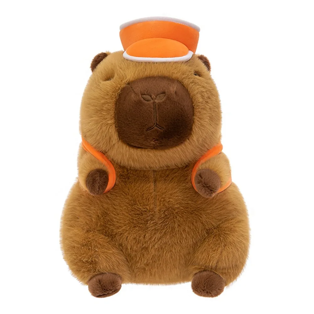 

Sleeping Mate Stuffed Basketball Backpack Capybara Fluffy Soft Basketball Hat Capybara Cute Ins Capybara Fluffty Home Decor