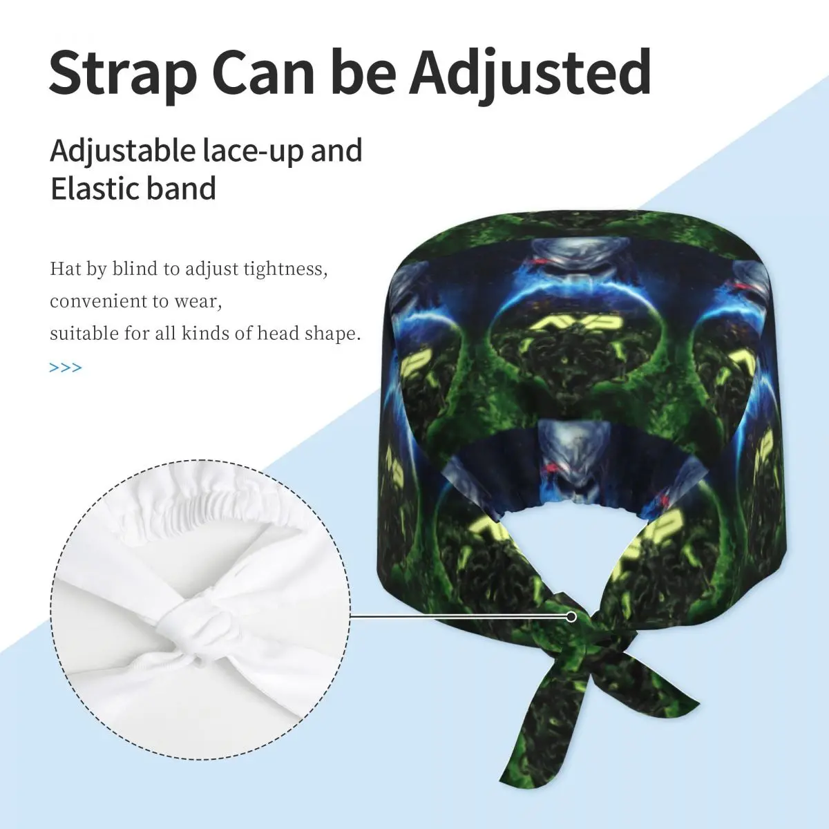 Alien Vs Predator Horror Science Fiction Comics Scrub Hat Doctor Working Surgical Cap Adjustable Nursing Caps for Dentist
