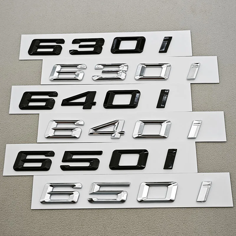 

3D ABS Car Letters Logo 630i 640i 650i Badge Sticker Rear Trunk Emblem Decals For BMW 6 Series 630i 640i 650i Car Tail Marking