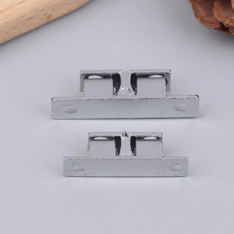 New 1PC Furniture Door Ball Latch Brass Double Roller Spring Ball Catch Latches Cabinet Closet Door Adjustable Tension Latch