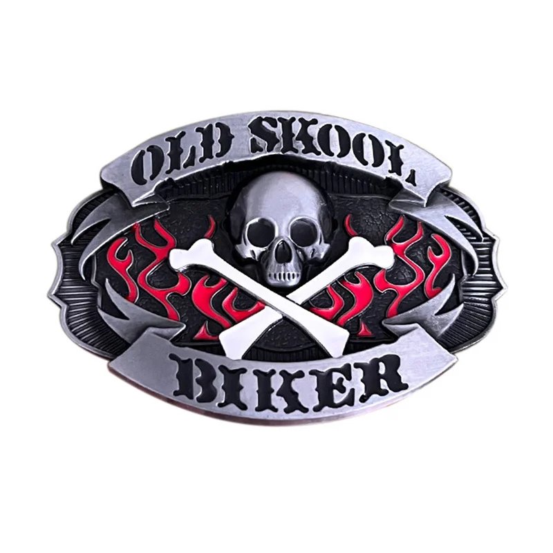Zinc Alloy Skull Belt Buckle in Western Style