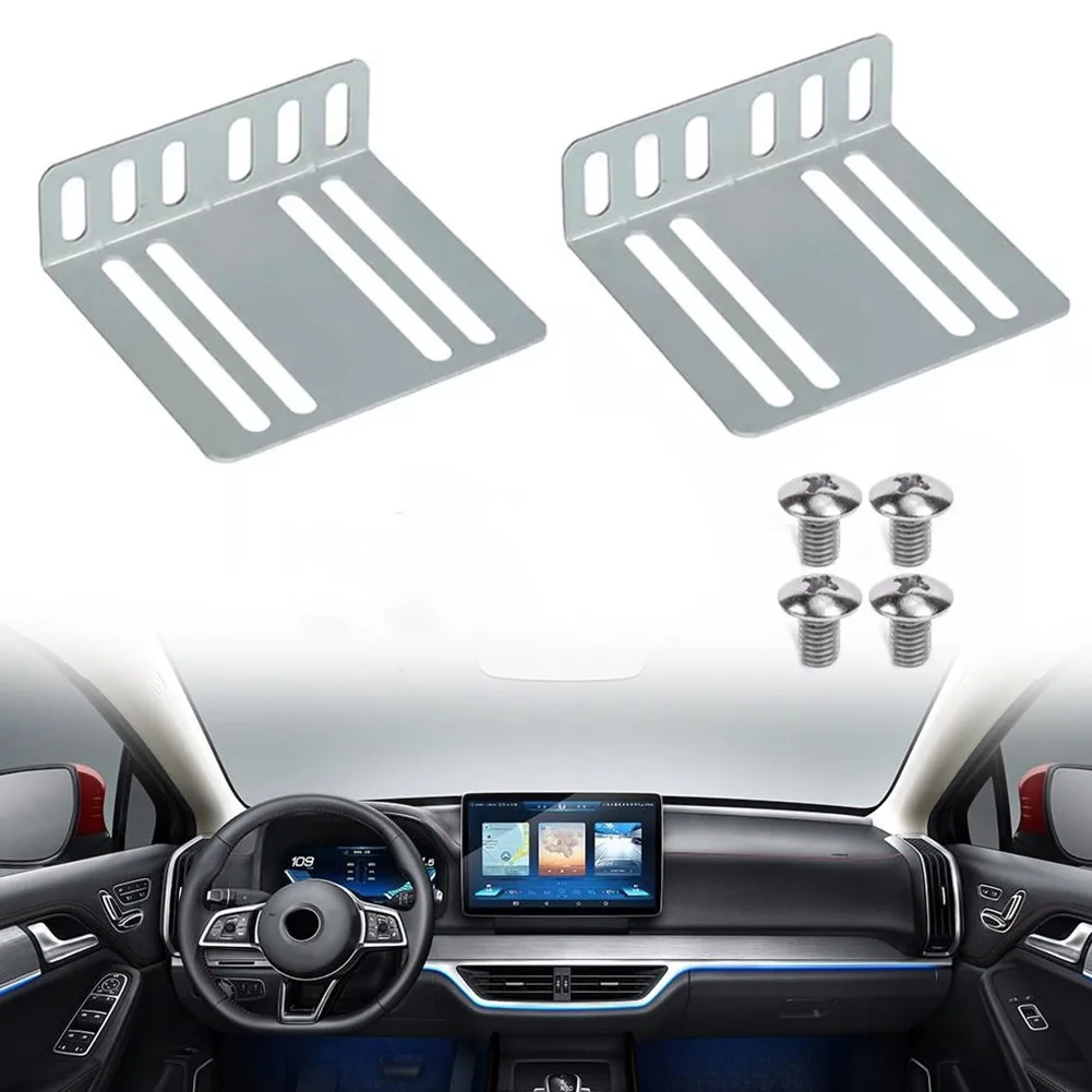Double Din Car Radio Installation Kit with MP5 Holder and Support Bracket Compatible with 2 Din Car Stereo Replacement Units