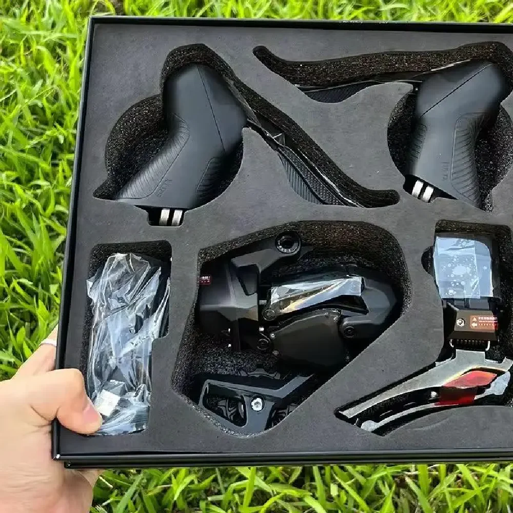 مجموعة دراجة الطريق الإلكترونية اللاسلكية EDS TX6000 TX7000 من ألياف الكربون 7-14 سرعة متوافقة مع حافة وفرامل قرصية جديدة