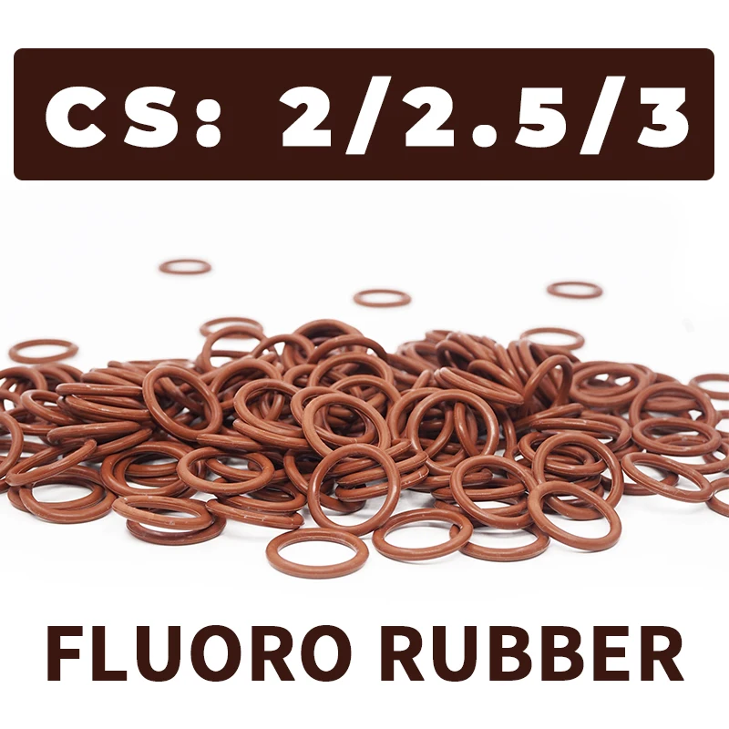 Thickness CS2/2.5/3mm Brown FKM O-ring FPM fluorine rubber sealing gasket elasticity rubber washer ring Spot wholesale