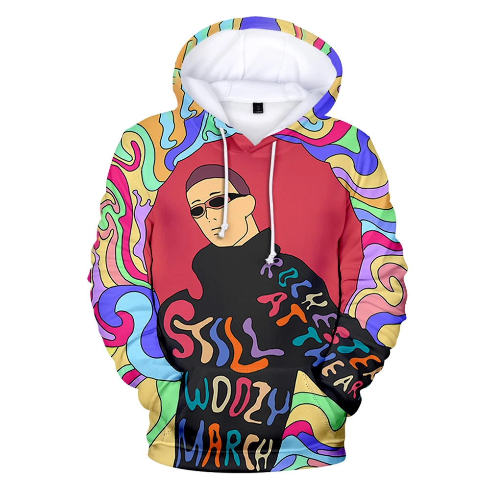 Still Woozy-Sudadera con capucha 3D para hombre y mujer, suéter de manga larga con estampado de rapero americano de los años 90, ropa juvenil de Hip Hop de talla grande