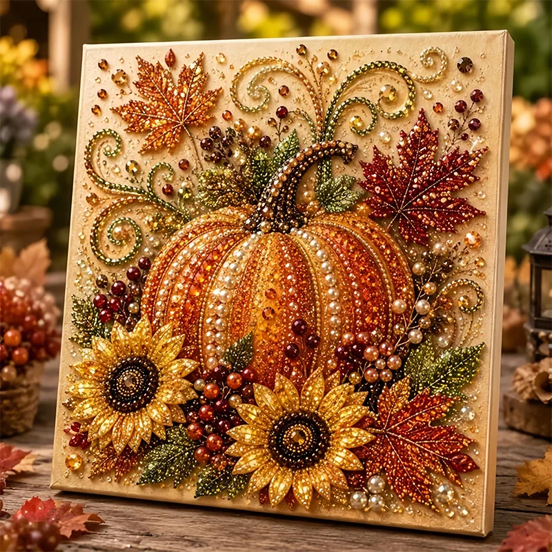 Art And Craft Autumn - Kit Pittura Perle Autunnale, Simpatico Kit