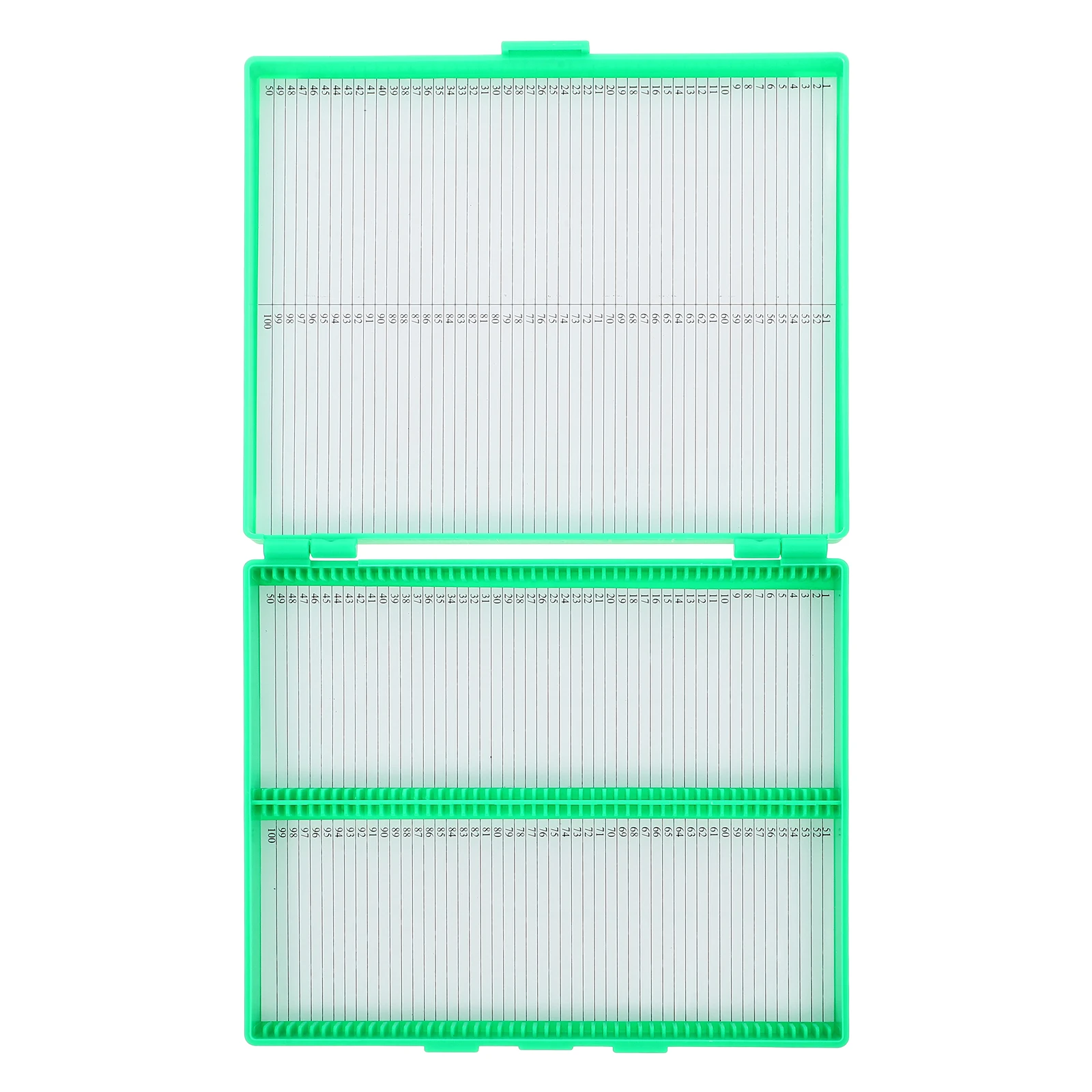 

100 Slide Boxes Durable Plastic Pathology Slide Organizer Storage Box Transparent Lid for Laboratory Classroom