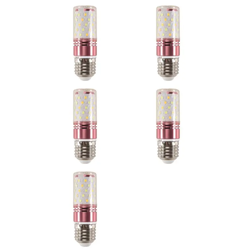 

A25F-5X 3-цветная интегрированная светодиодная лампа SMD E27 AC85V - 265V, теплый белый свет, высокая яркость, 12 Вт