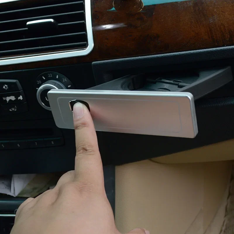 Modified Co-pilot Water Cup Bracket Cover For BMW 5 Series E60 520 523 530Li 2005-2010 Decorative Car Post Interior Accessories