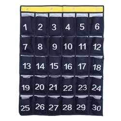 Operitacx 100S Chart Numbered Pocket Classroom Cell Phone Hanging Organizer Bag Wall Door Storage Mobile Phone Holders