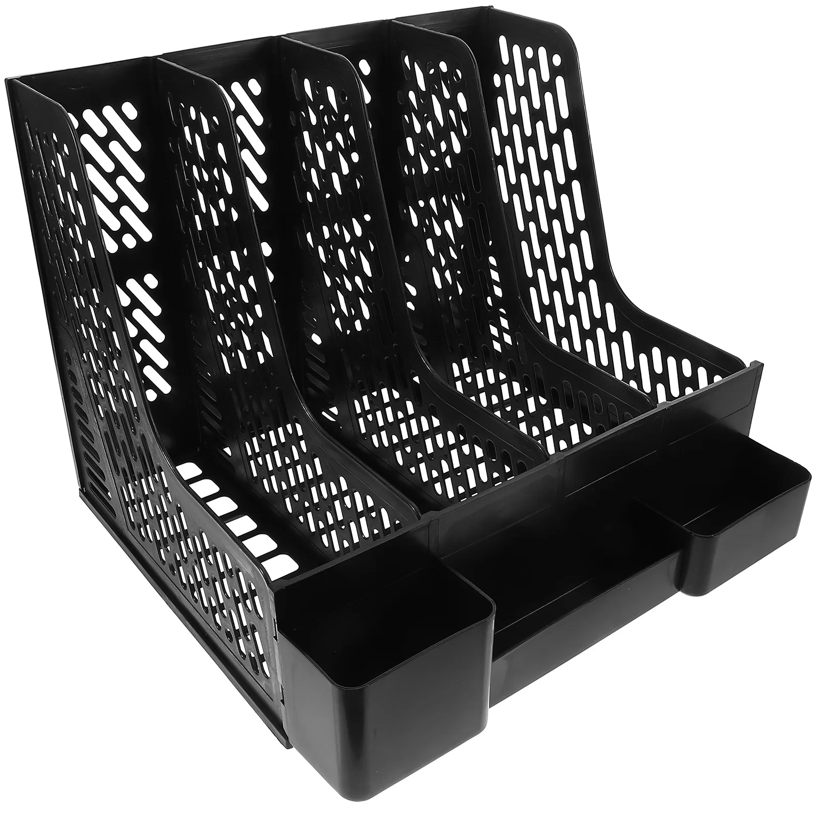 

Plastic Document Rack File Stand Desktop Organizer Folder Magazine Holder Storage Solution Office Supplies Paper Tray