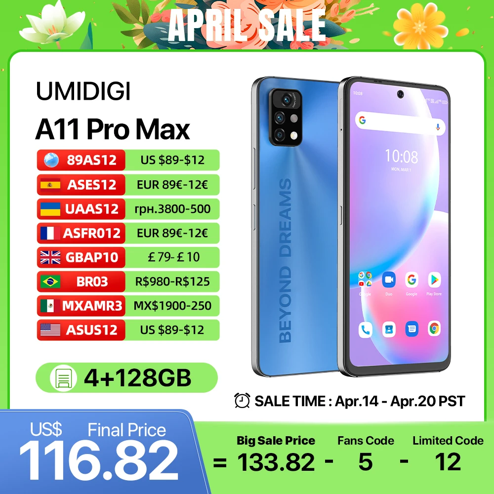 UMIDIGI A11 Pro Max Global Version Android Smartphone 6.8