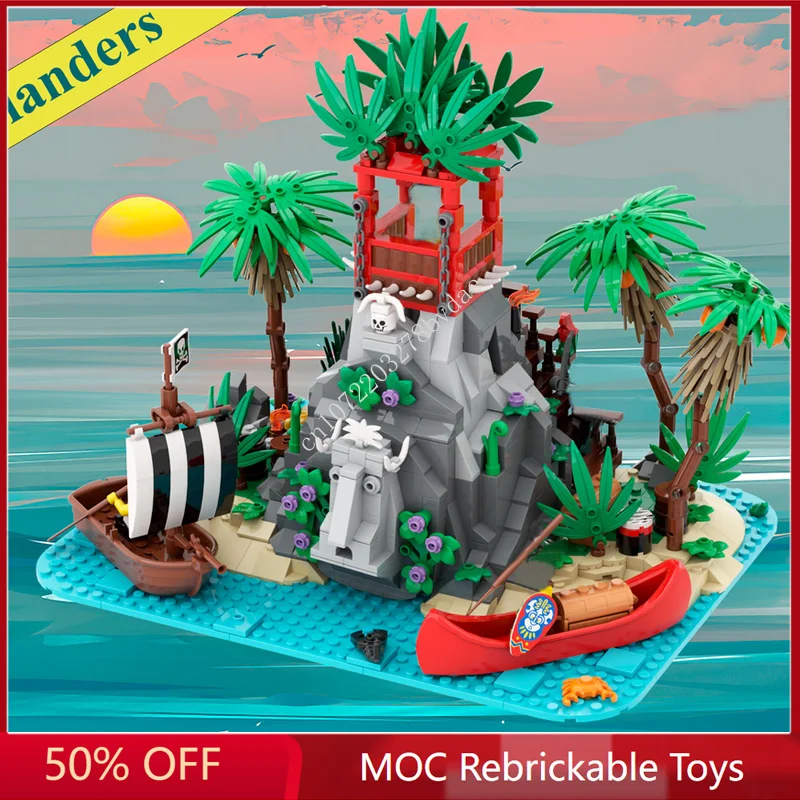 824PCS Forbidden Cove Remake Modular Modular MOC Creative Street View Model Building Blocks Architecture Model Toys Gifts