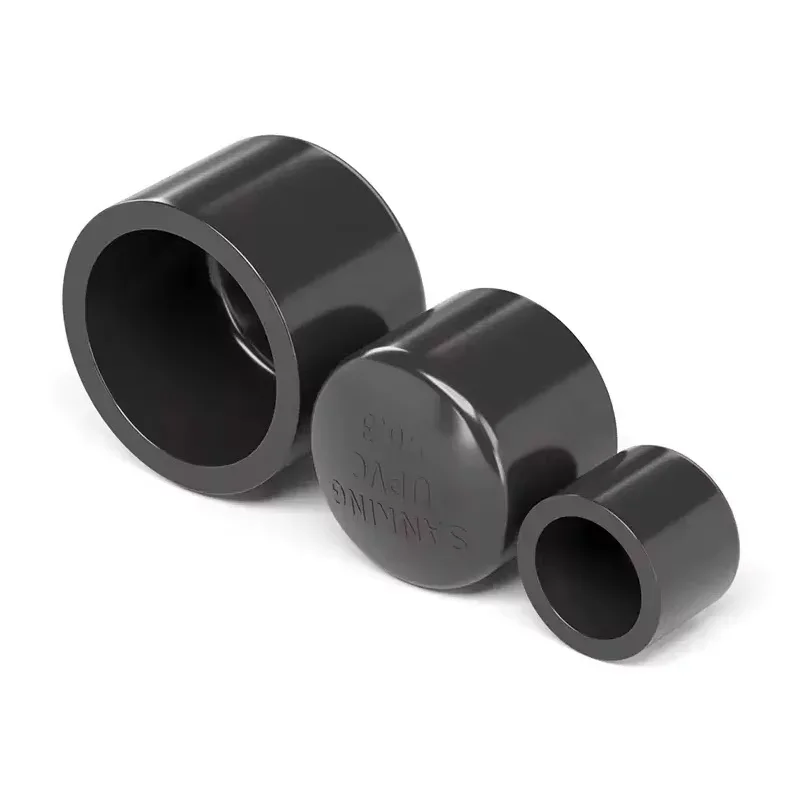 1~10pcs Dark Gray PVC Pipe End Cap Connector Water Pipe Plug Tube End Cap for Garden Irrigation Accessories Adapter 20~200mm