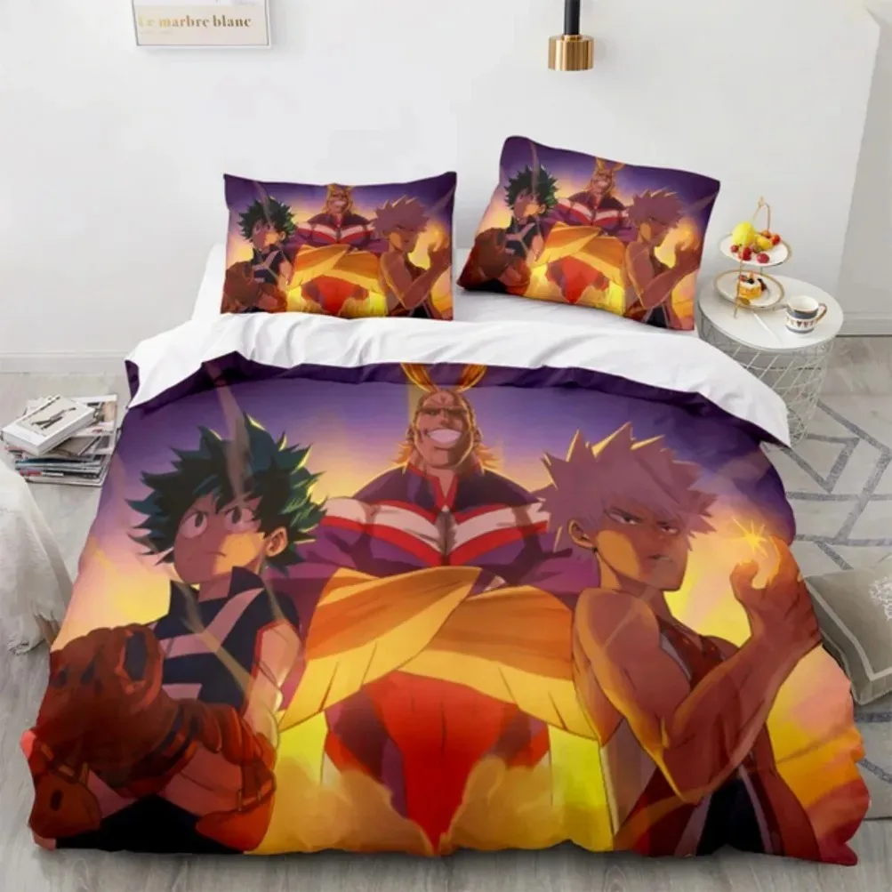 

Anime My Hero Academia Bedding Set For Bedroom Soft Modern Bedspreads Comefortable Kids Duvet Cover Quilt Cover And Pillowcase
