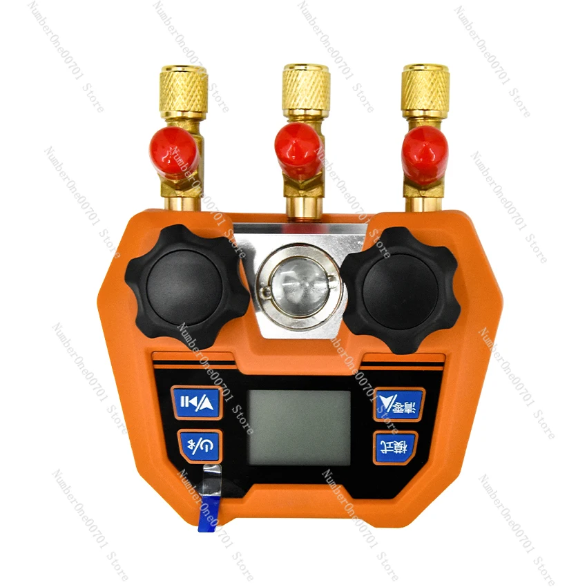 DMG-4B Digital Double Gauge Valve Electronic Manifold Instrument Refrigeration Maintenance  Digital Manifold Gauge -14~800psi