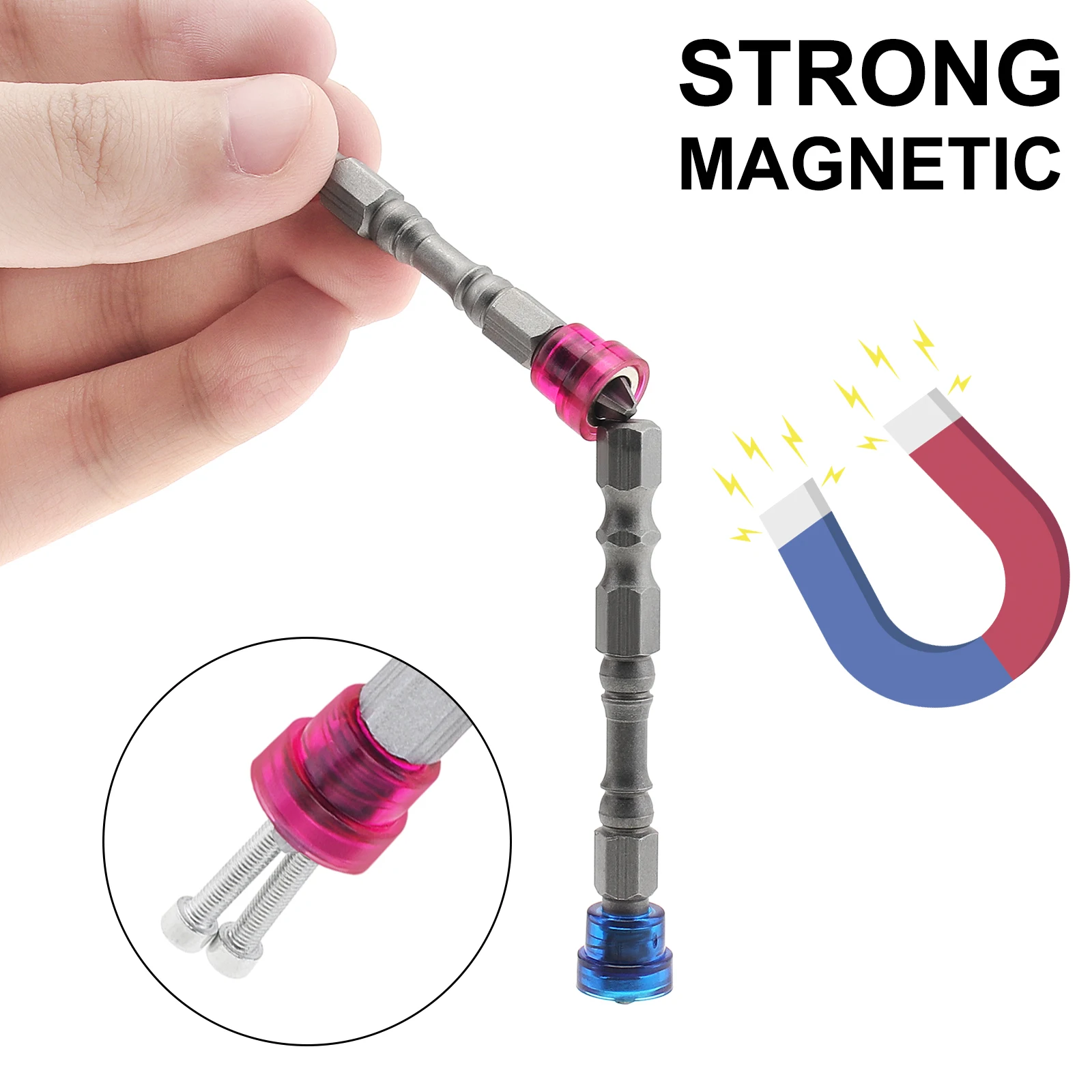 10 pezzi magnetici PH2 Phillips punte per cacciavite a testa incrociata 1/4 pollici codolo esagonale profondità arresto vite punte per trapano punte per cacciavite