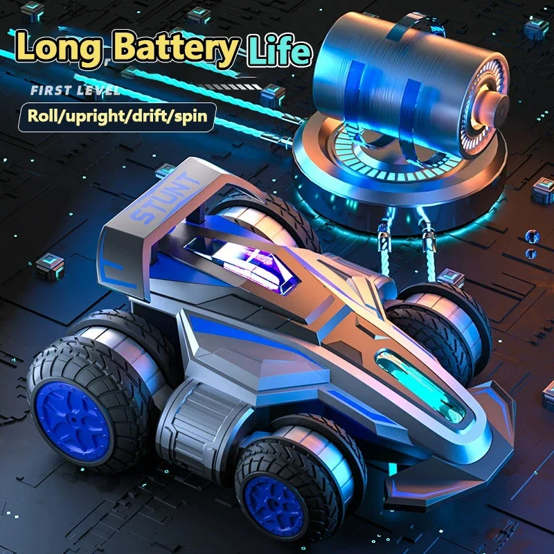 2.4G RC Drift Stunt รถรีโมทคอนโทรล 360 หมุนตรงด้านข้างเดินเพลงพลิกยางเด็กของเล่นเด็กของขวัญ