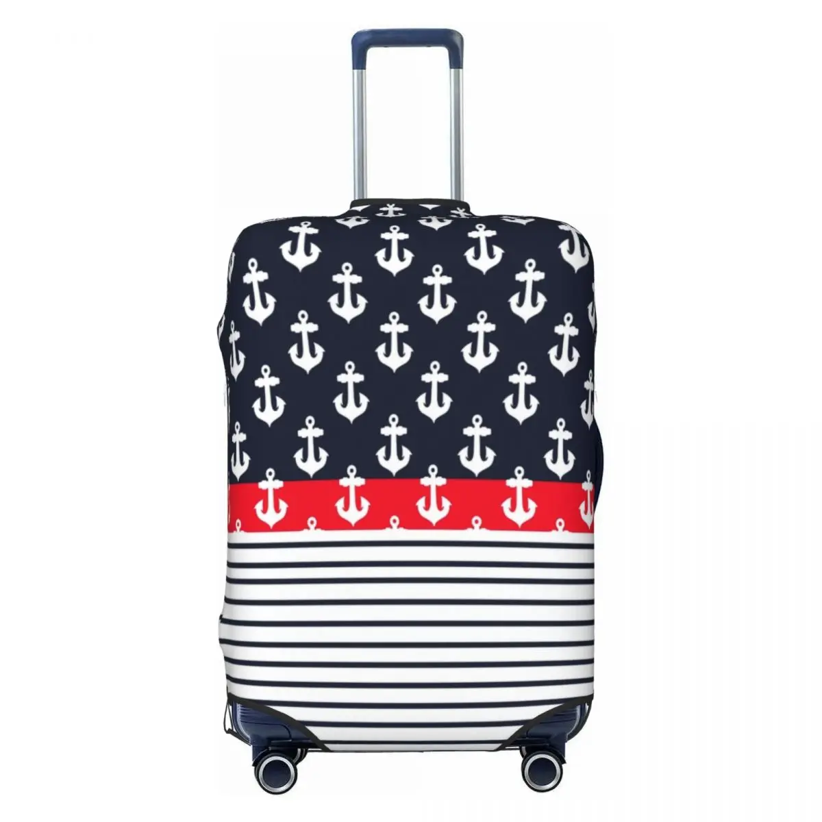 

Custom Anchor Texture Luggage Cover Funny Nautical Sailor Sea Style Suitcase Protector Covers Suit For 18-32 inch